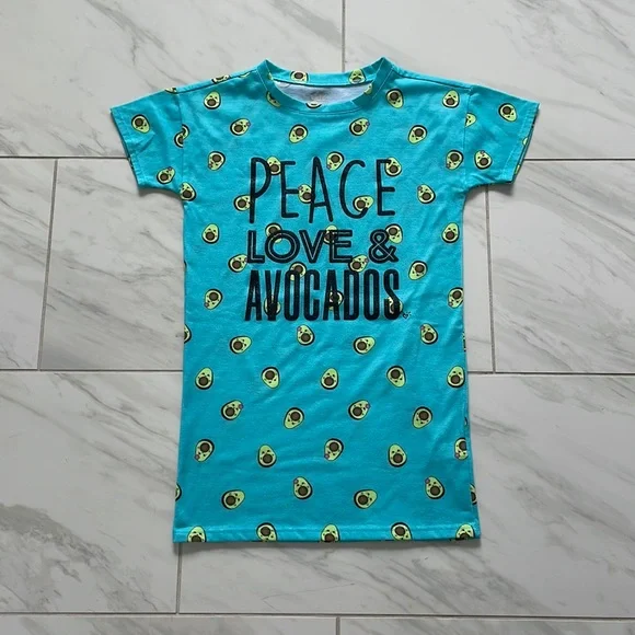 Justice avocado pajamas top